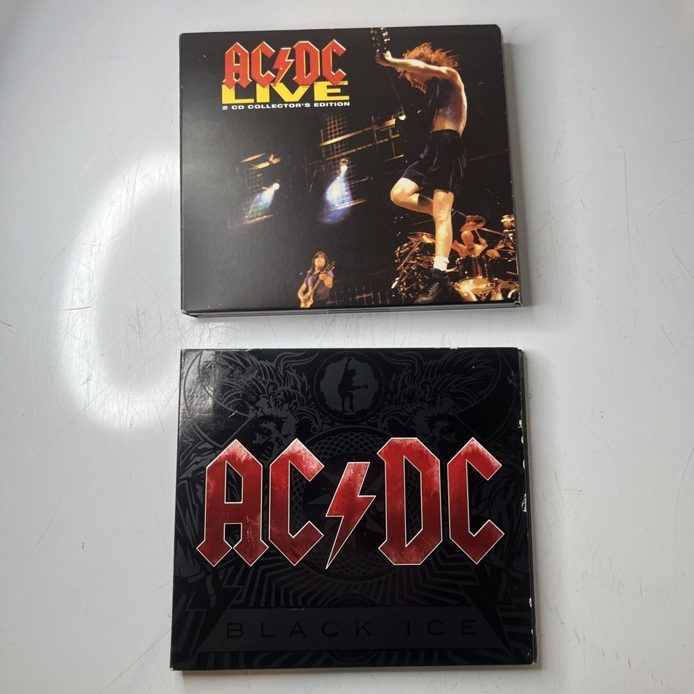 AC/DC Lot Of 2- Live (Columbia Records) 2 CD Collectors Edition + Black Ice